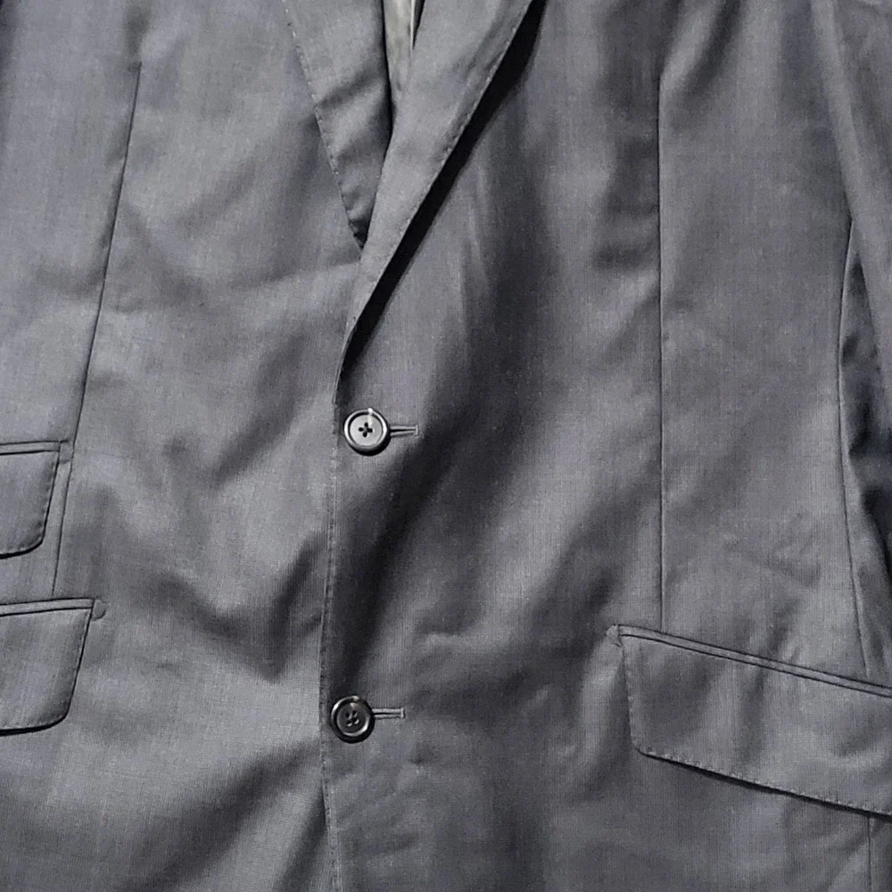 Hickey Freeman‎ Blazer Loro Piana Wool Sport Coat Blazer Two Button Gray 42 Long
